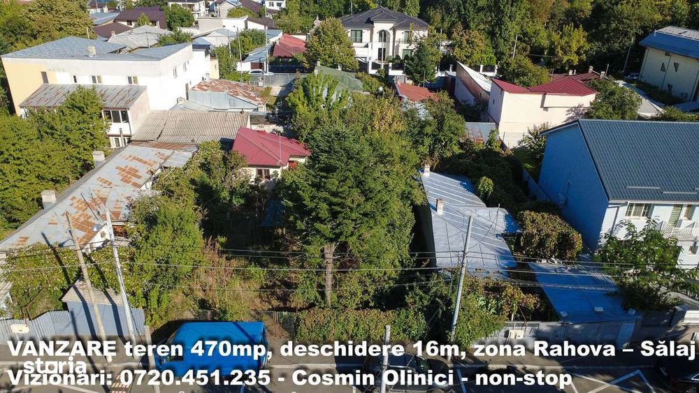 Teren 470 mp, deschidere 16 m – Zona Rahova–Salaj, Str. Oltului