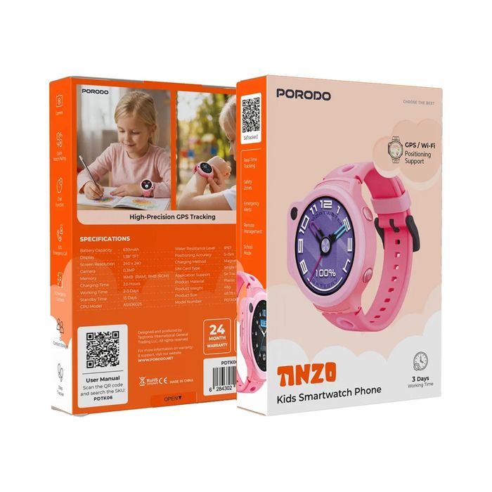 Porodo Kids Smart Watch детские смарт-часы с GPS