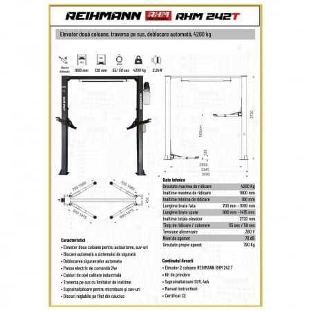 Elevator 2 coloane 4,2T brate fata 3 segmente/asimetrice, cod-RHM-242T