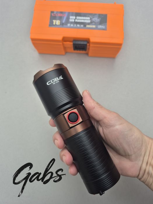 Мощен LASER LED фенер COBA CB-X53 ,2000м в пластмасова кутия