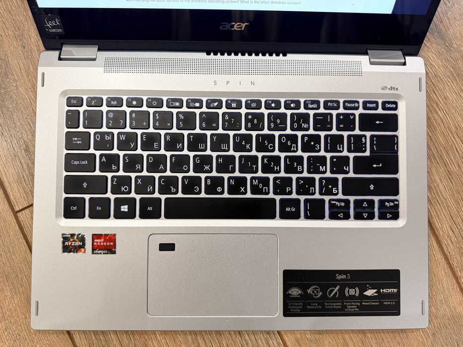 Acer Spin3 /AMD Ryzen™ 3 3250U/AMD Radeon Vega 3/Touch 2 in One/tablet