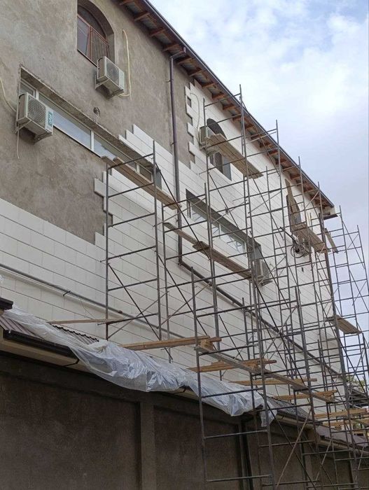 Термопанели с покрытием травертин камня/утепление, фасадный декор