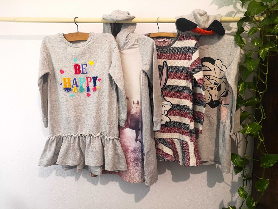 20 евро = 40бр Огромен лот детски дрехи Рр 6-8г 116-128см рокля пола дънки клин блуза обувки