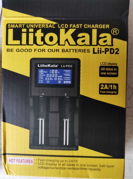 Incarcator inteligent 18650 LiitoKala Lii-PD2 tester capacitate li-ion