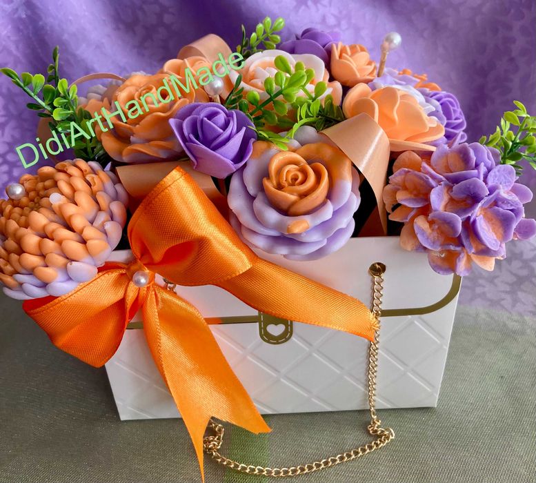 Букет от сапунени цветя