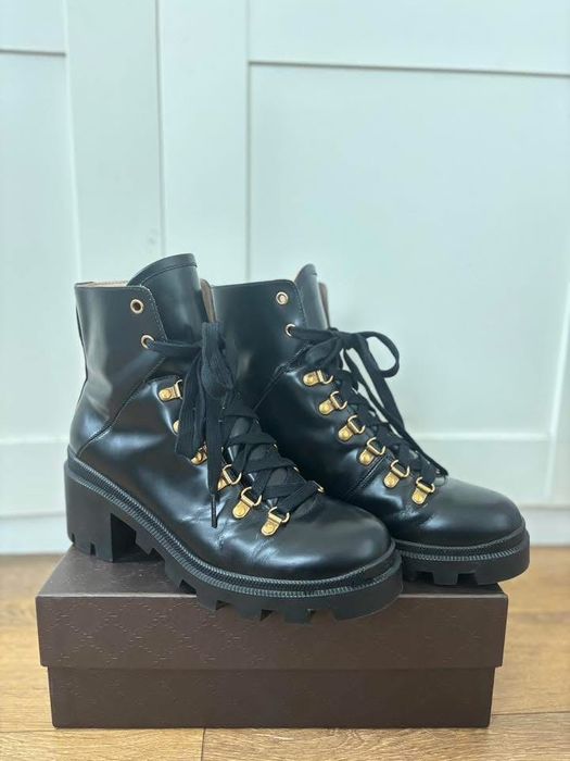 Боти / ботуши Gucci Combat Boots Sylvie Black 39 оригинални