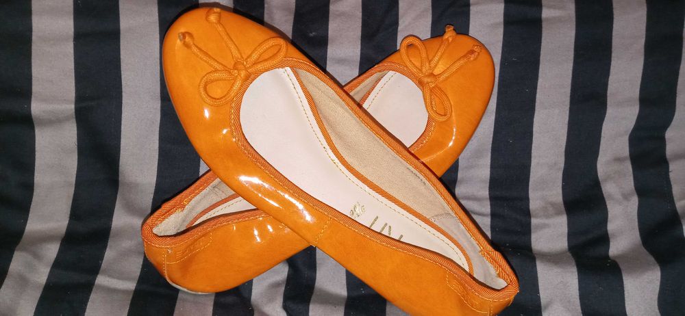 Esprit Balerini mocasini dama orange lac marimea 38