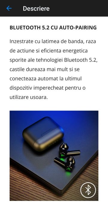 Căști Razer True Wireless X