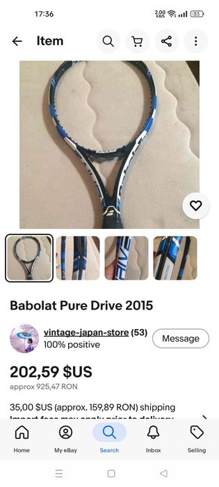 Racheta tenis Babolat pure drive 2015!