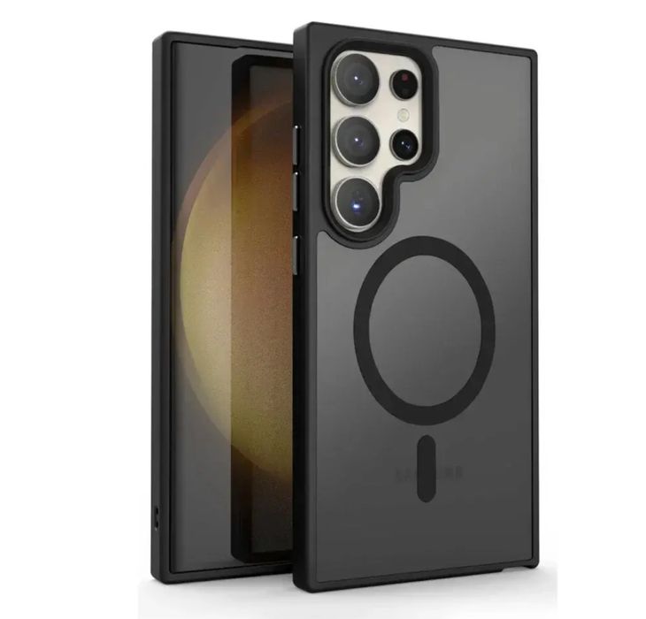 Samsung S22 S23 S24 S25 PLUS ULTRA Husa Magsafe Spatet Semi Clar Anti