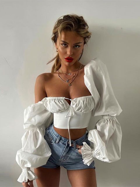 Блуза из креп-шифона р. S, M