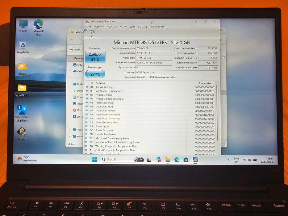 Lenovo Thinkpad E14 gen 4 (2022), 16GB DDR4 RAM, 512GB SSD, Intel Core i7-1255U