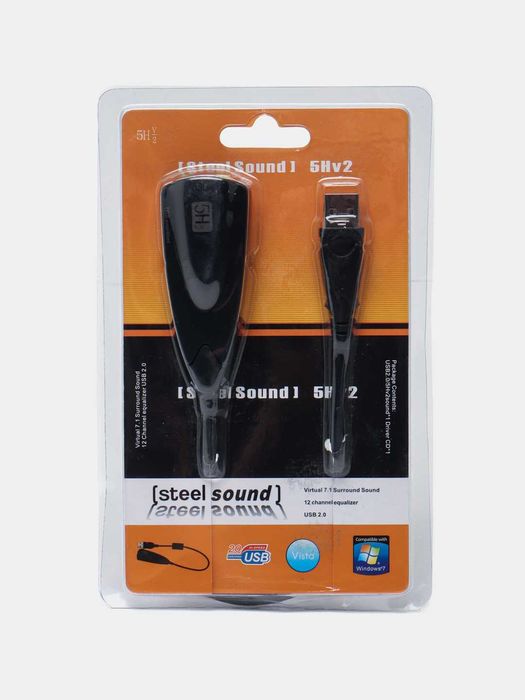 Звуковая карта Steel Sound USB Audio Adapter 5Hv2 7.1 3D