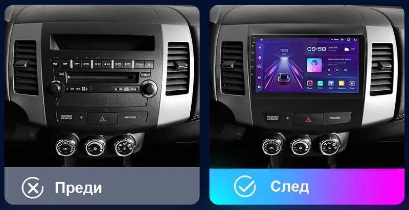Mitsubishi Outlander/ С-Crosser /Peugeot 4007 мултимедия GPS навигация