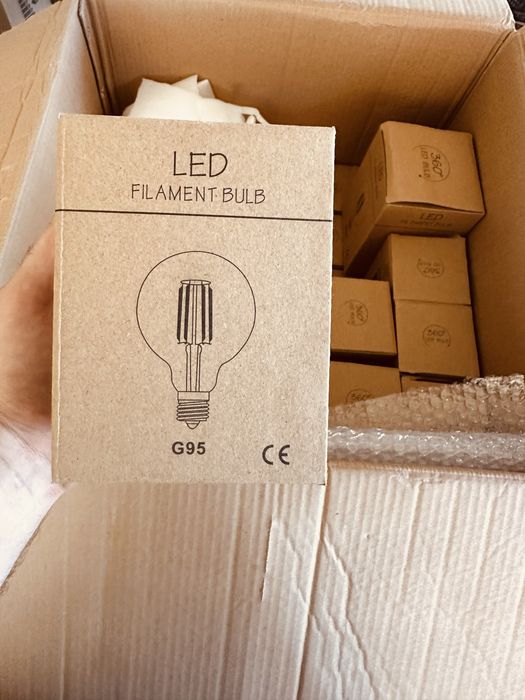 LED Димируема G95 G125 винтидж електрическа крушка