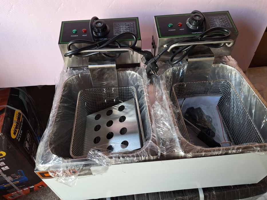 Фритюрник електрически професионален  8л.+8л.-3моделаа