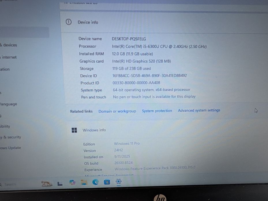 Laptop HP ProBook 820 G3 12.5", Intel i5 6300U 2.4GHz, 12GB DDR4, SSD 256GB