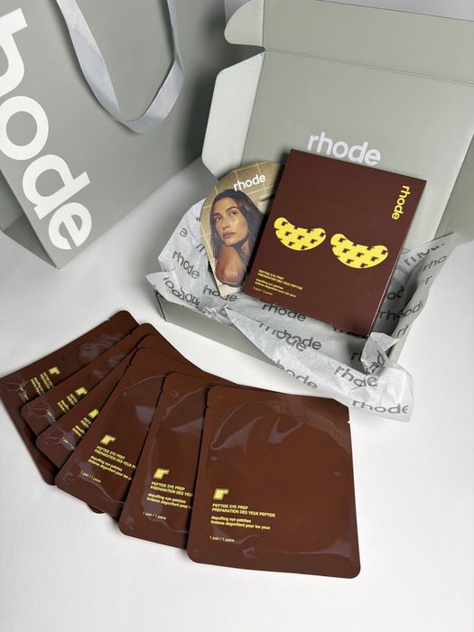 rhode x Justin Bieber / The Biebers Caramelized Banana Lip Gloss гланц, Eye Patches пачове, Spotwear за пъпки, оригинален лимитиран сет или поотделно