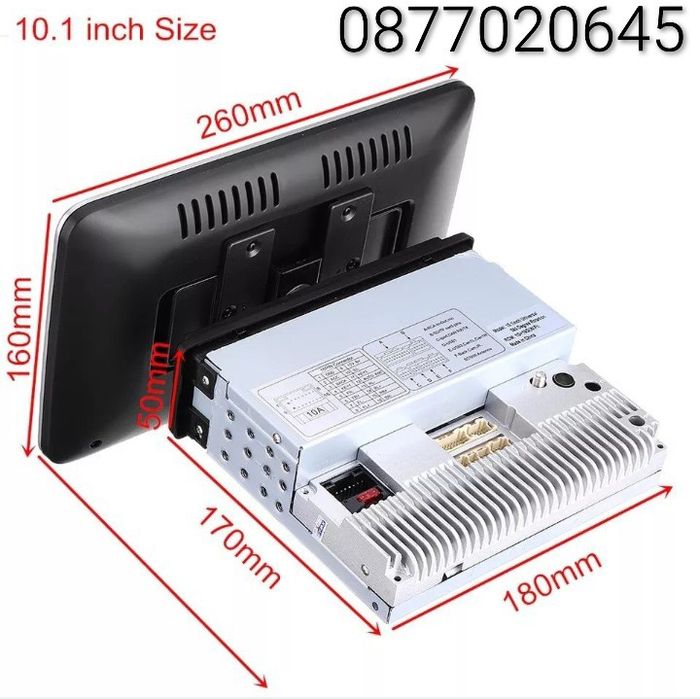 Универсална 10 инчова мултимедия за автомобил ANDROID, 1 DIN, блутут,