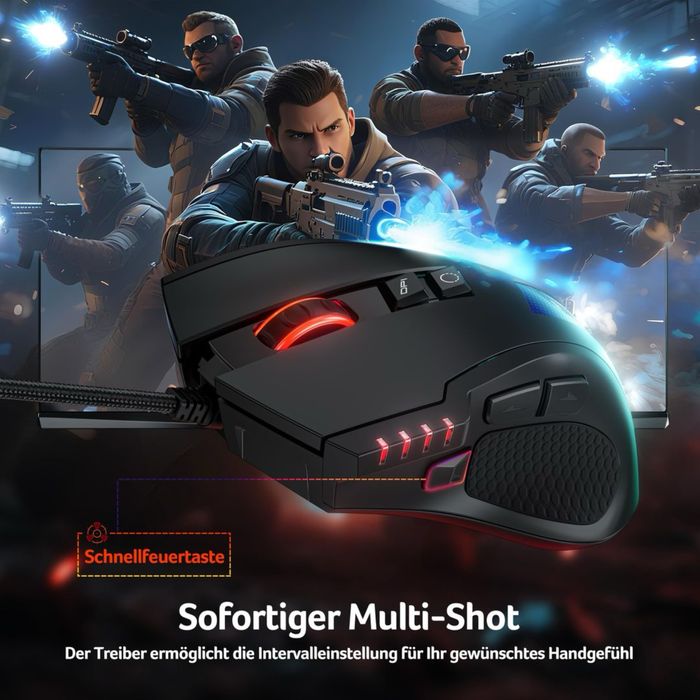 Mouse Gaming Acer OMW317 12800 DPI RGB 8 butoane programabile