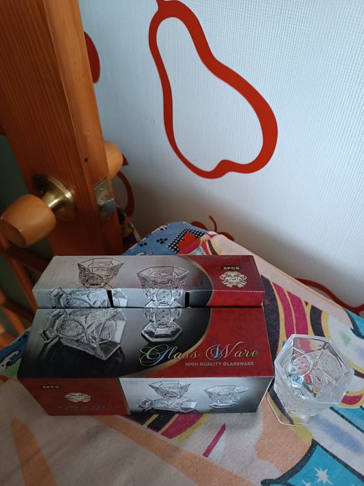Посуда стеклянная, хрусталь, новая