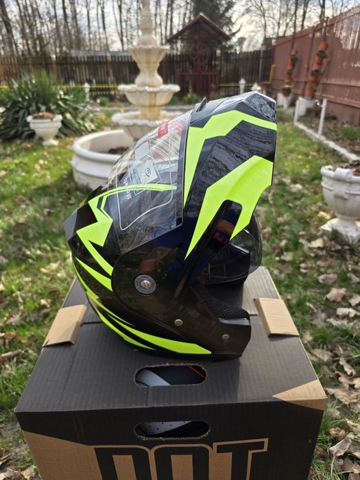 Casca moto atv fip up NOUA NEVA ochelari de soare