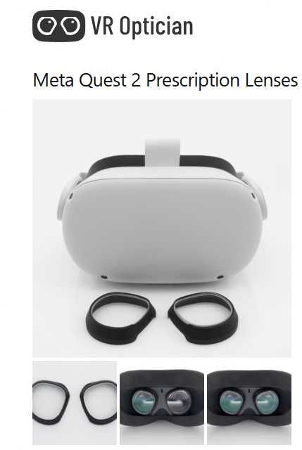 Lentile cu prescriptie (miopie) pentru Oculus/Meta Quest 2