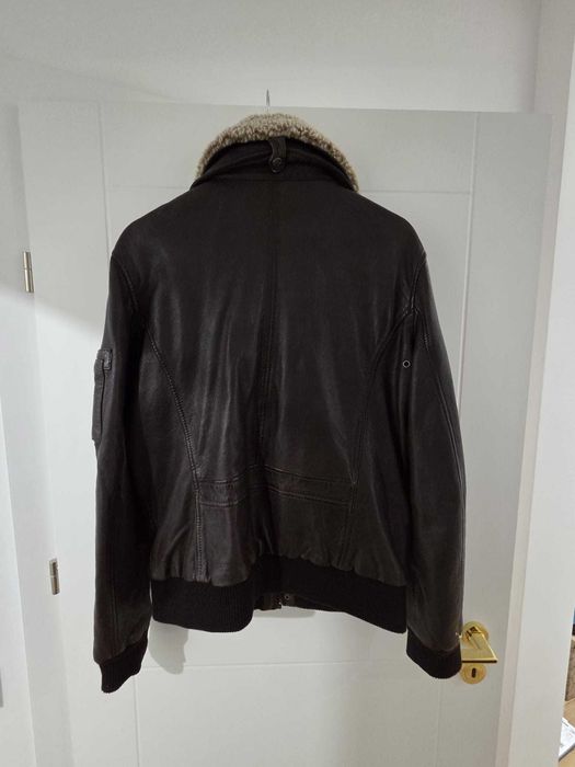 Geacă de piele Gipsy, model Aviator, Mărimea M