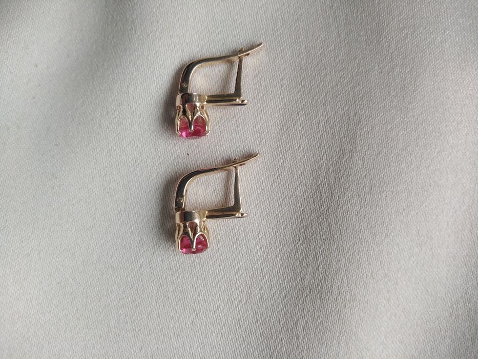 Золотые серьги 583 пробы СССР