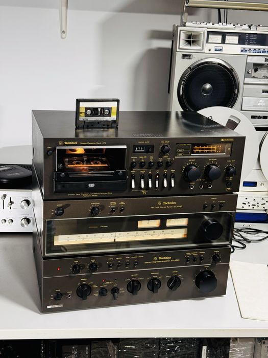 Linie TECHNICS din epoca de aur-amplificator+tuner SU+ST8080,deck 673