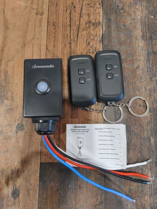 Kit Întrerupător Wireless Exterior Dewenwils IP65, 3000W + 2 Telecomen