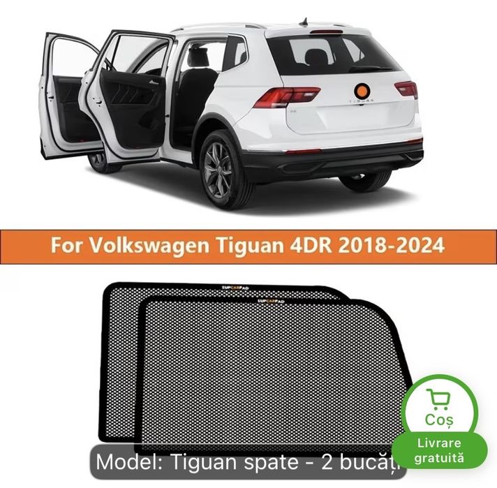 Parasolare laterale magnetice VWTiguan Allspace 2017 - 2023