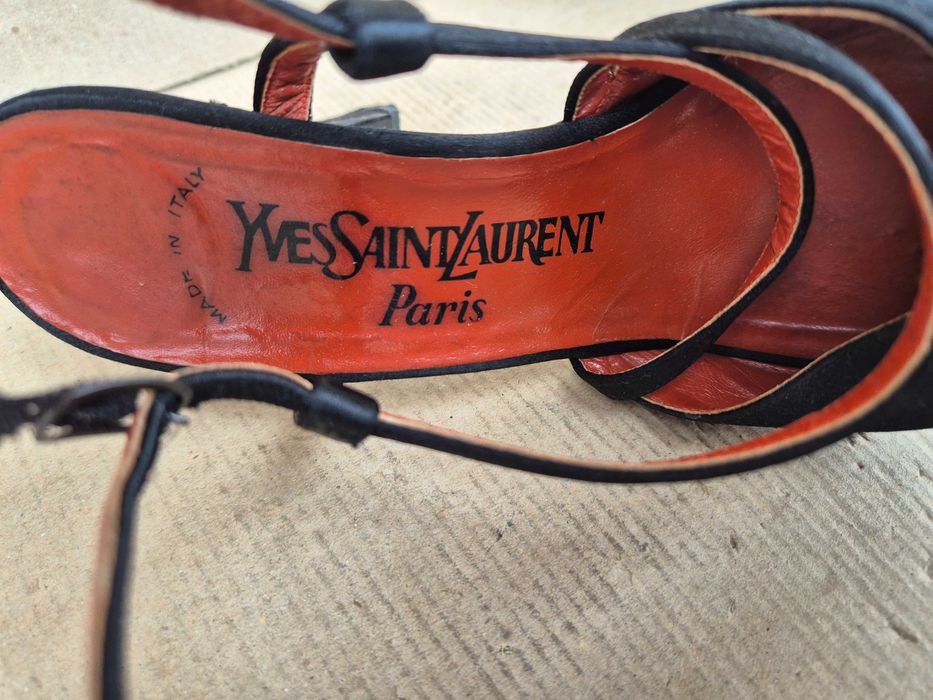 Yves Saint Laurent Paris ретро дамски обувки ток 6.5 24см винтич YSL