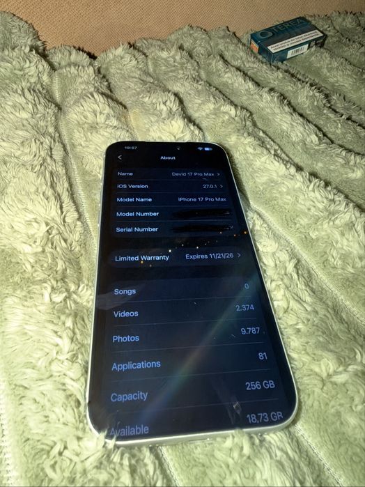 Iphone 17 pro max 256gb