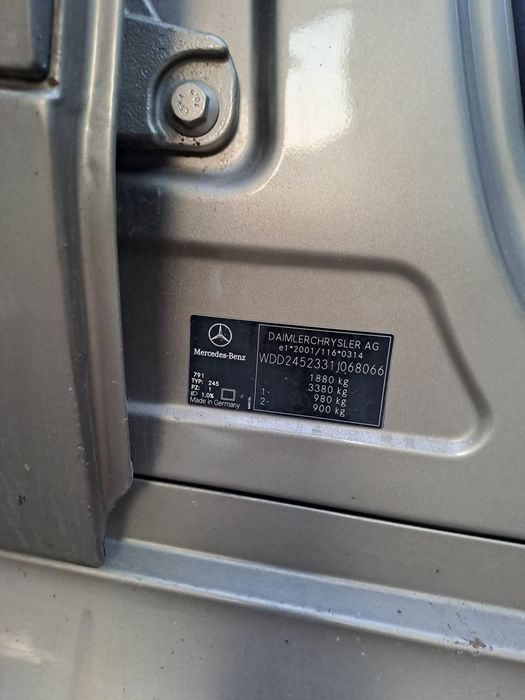 Vand mercedes benz, calasa B 245
