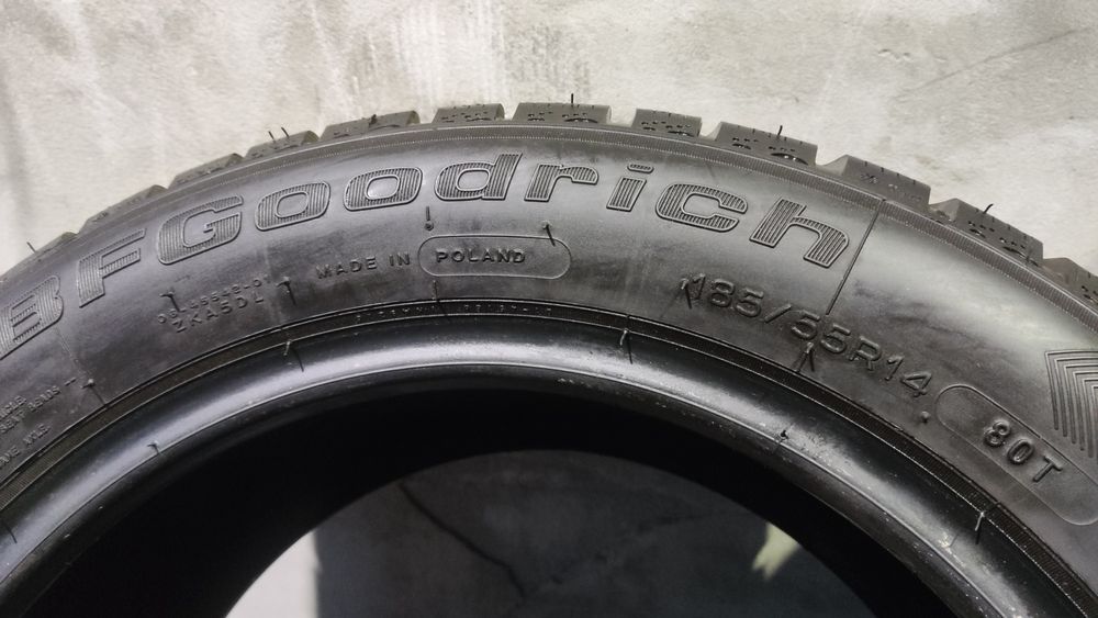 2бр. зимни гуми 185/55/14 BF Goodrich 
dot21
7.7мм грайфер 
Много добр