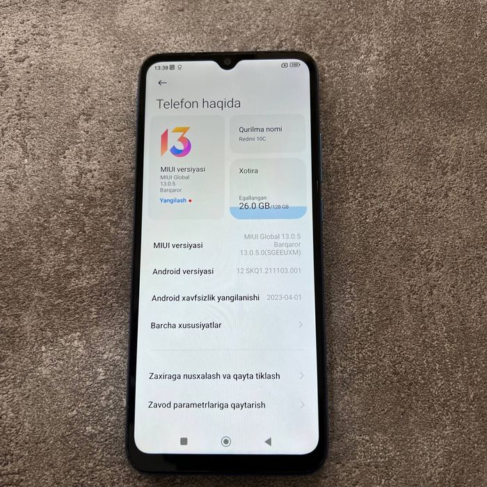 Redmi 10c 128 Gb arzon narxda