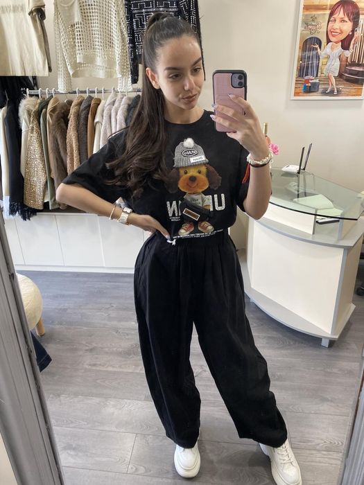 Сладка блузка с кученце налична в размер S/M и L/XL