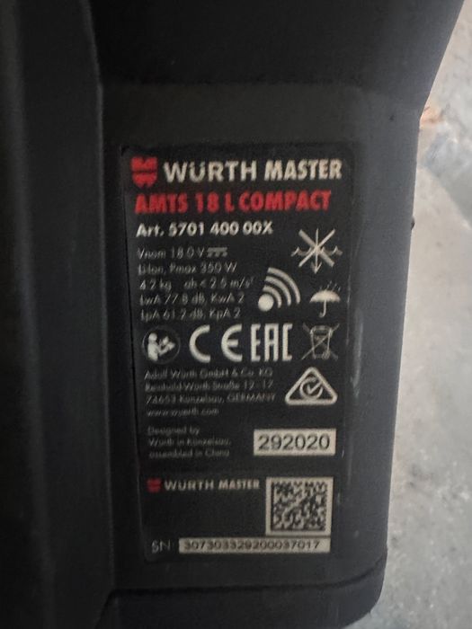 Vand aspirator wurth cube