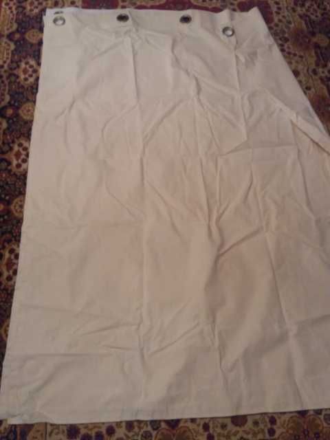 Шторы, ткань бязь, с кольцами