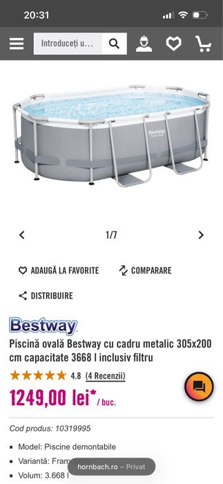 Piscina cadru metalic