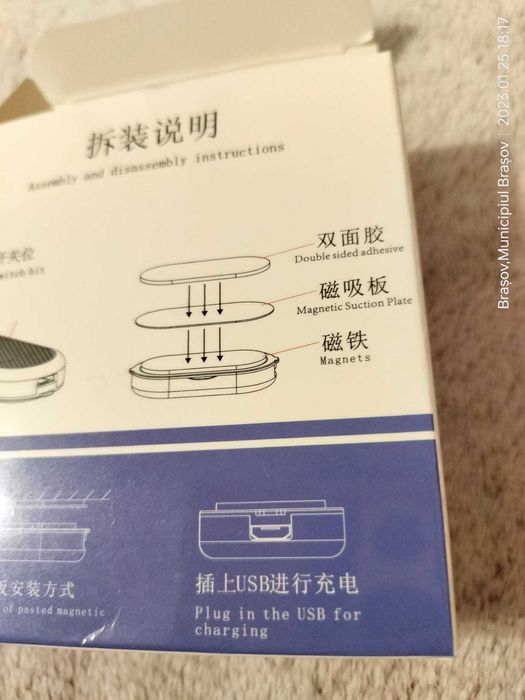 Lumini interioare LED USB  auto, Iluminat interior auto plafon