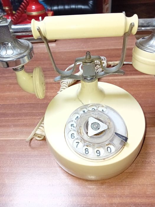 Телефон мраморен, .Телефон домашен ретро