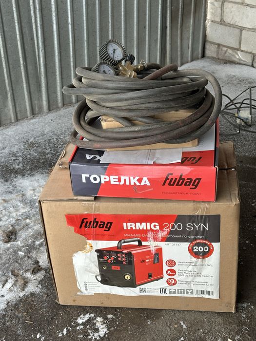 Сварочный полуавтомат Fubag IRMIG 200 SYN + газбаллон