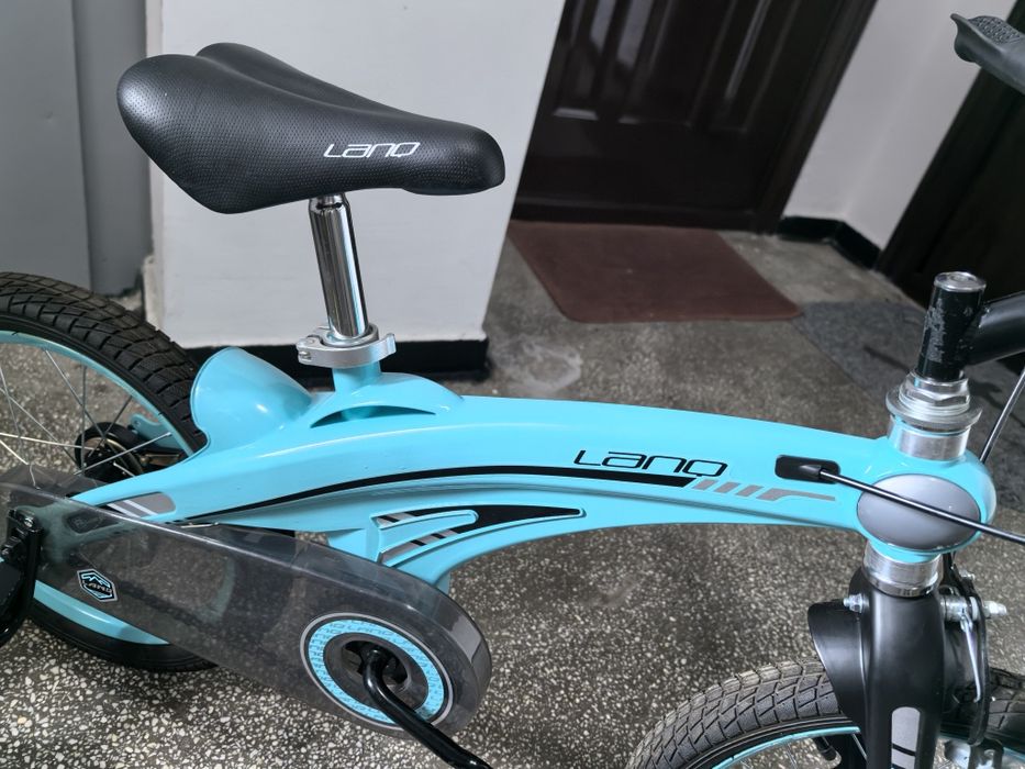 Bicicleta Lanq de băiat  incepator albastră 18 inci