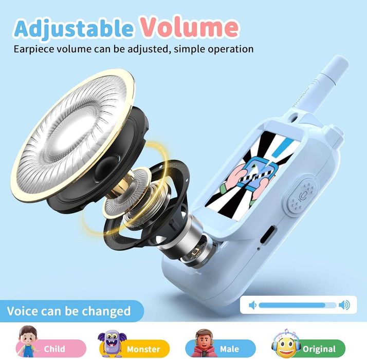 Walkie Talkie Video copii set 2 statii VALA Video M3, 11 canale