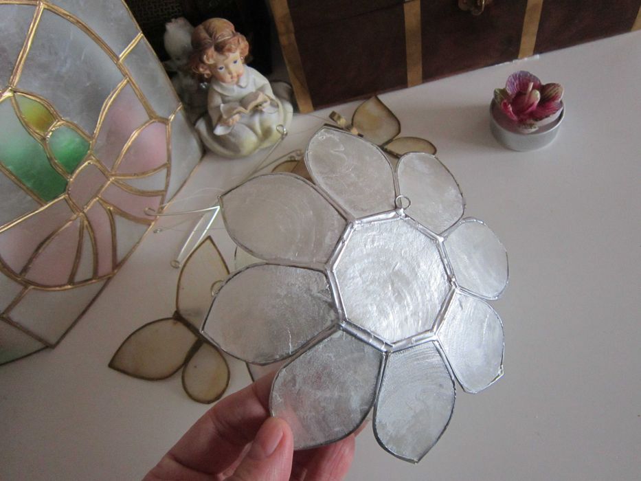 Craciun cadou rar Tiffany style Mother of Pearl sidef Germania 1980