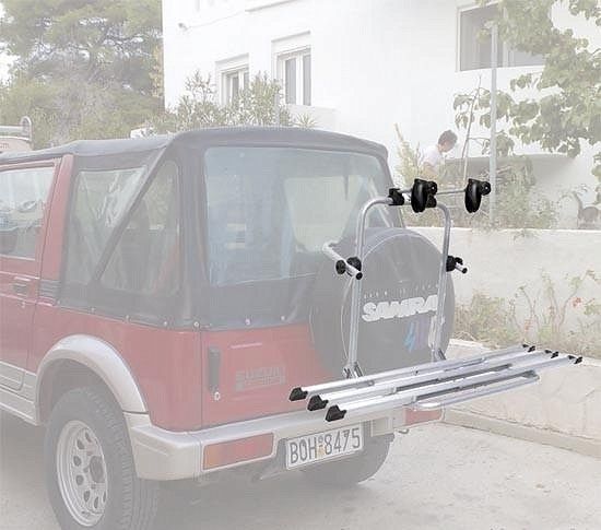 Suport 3 biciclete auto Menabo Boa 3 pe roata de rezerva / SUV / 4x4