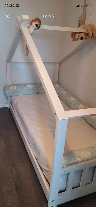 Pat cu saltea copii Montessori