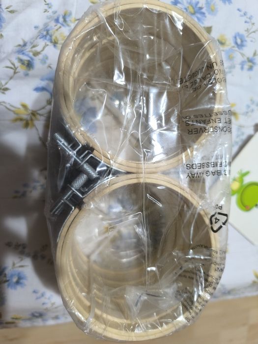 Комплект от 20бр. бамбукови пръстени  за шиене , бродиране регулируеми